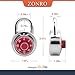 ZonRo Locks Combination Padlock, Fixed Dial Combination Padlock 1 Pack,3 Digit Code Standard Dial Combination, 2 in Wide. 3 in Height, Red Turntable, Lock for Gym & Locker, School, Toolbox