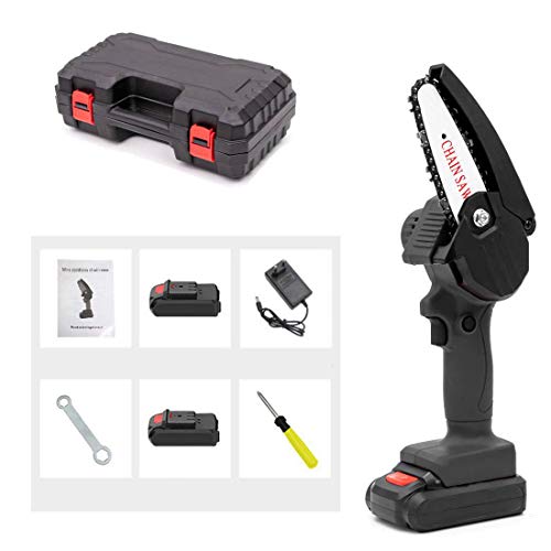 Conpush Elektrische Kettensäge, 4 Zoll Akku Säge Der batteriebetriebene Mini Holzschneider Aller Zeiten wiederaufladba… – Bild 3