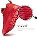 ZASJDG Women's Sport Running Shoes Non Slip Breathable Sneakers Mesh Fashion Tennis Soft Sole Shoes for Workout Trail Runners and Everyday Use Red Size 9