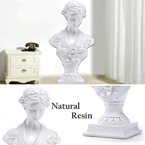 Busto Venus de Milo de 12" en resina blanca para decoración miniatura 3