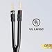 GearIT 12AWG Speaker Cable Wire with Gold-Plated Banana Tip Plugs (6 Feet) in-Wall CL2 Rated, Heavy Duty Braided, 99.9% Oxygen-Free Copper (OFC) - Black, 6ft