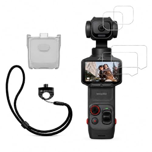 Newzerol�y2��+2���zInsta360 Luna Pro�p�ی�t�B�����Z�b�g | �X�N���[���ی�t�B�����{�����Y�t�B���� 0.25�C���`�̃l�W�E�X�g���b�v�t�� �S�ʕی� ���Ɏq�f�� 9H�d�x 2.5D���E���h�G�b�W���H �����K���X�v���e�N�^ �w��h