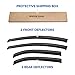 Window Visors Rain Guards for 2012-2017 Kia Rio Hatchback, Out-Channel Window Vent Wind Deflectors Visors Shades for 12-17 Kia Rio (Not for Sedan)
