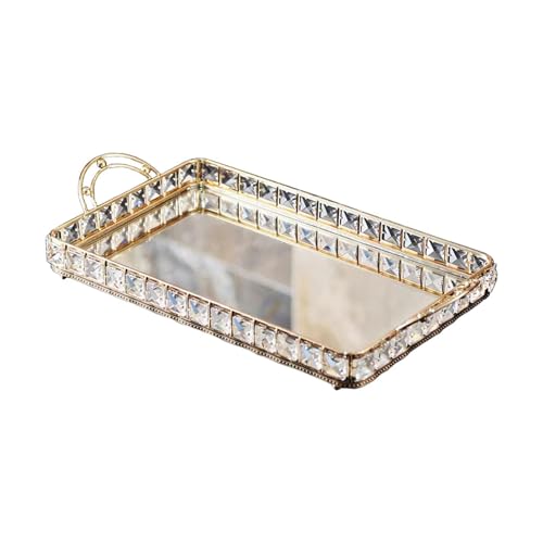 Bandeja de espejo de moda YIXANNX joyero decorativo para dormitorio 40x21cm 4