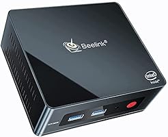Beelink GK Mini PC mit Windows 10 Pro Quad Core J4125 2x HDMI Ultra HD 4K RAM 8GB DDR4 SSD M.2 128GB SATA3 2.5" Slot für zusätzliche HDD/SSD, Wi-Fi 5AC Gigabit Ethernet (12225) 8 GB)