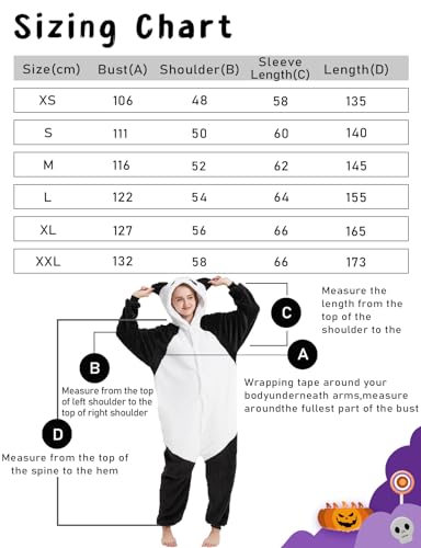 Xinlong Panda Jumpsuit Damen Tier Oversized Kuschelig Schlafanzug Cosplay Herren Lang mit Kapuze Unisex Tier Tierkostüme Nachtwäsche Winter Plüschjumpsuit