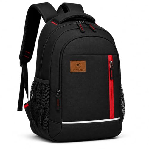 Image of EASTERN WIND 37L 19 inch School Bag Backpack, 3 Compartments, Raincover, Organiser, Laptop Sleeve, Safety Strip. School Bag for Boys & Girls 12+ Years, College Bag, Office Bag, Travel Bag