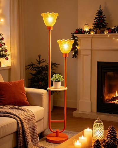 Image of Lightdot Globe Floor Lamp with LED Bulbs Included, Dimmable Floor Lamps,Unique Modern Standing Tall Lamp for Bedroom Living Room /Sofa Beside /Corner Decor-Gold