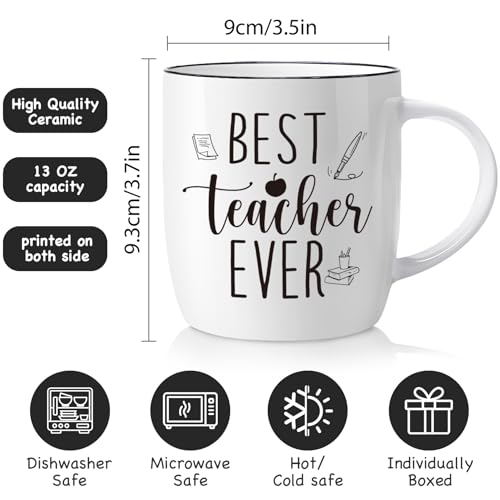 Taza de cerámica Best Teacher Ever 13oz miniatura 3