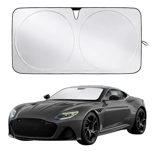 Image of Econour Windshield Sunshade for Aston Martin DBS, DBS Superleggera 2008-2019, 2020, 2021 Sun Visor for Front Window Sun Shade Cover, UV Blocker & Protector, Car Accessories
