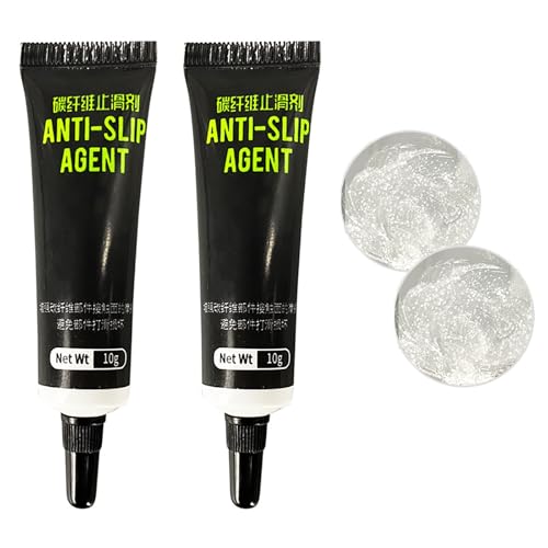 Carbon Paste for Bike Seatpost - Bicycles Seatpost Nonslip Oil Pastels with Anti-Slip Formula - Carbon Assembly Paste for Stem Handlebars & Forks - 2 Pack (White)