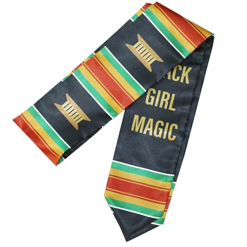Black Girl Magic Grads Scarf African American Graduation Stole Scarf4