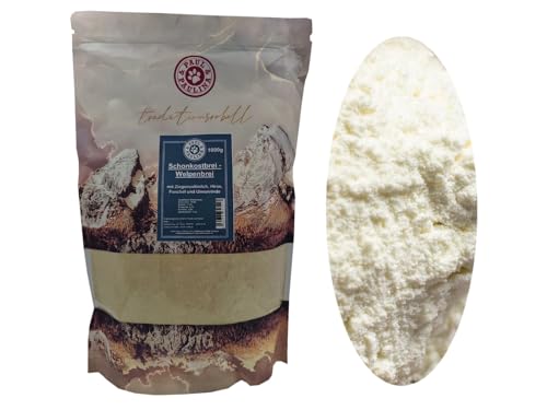 Paul & Paulina Schonkostbrei/Welpenbrei 1kg mit Ziegenvollmilchpulver, Hirse, Fenchel I Ergänzungsfuttermittel für Hunde und Katzen