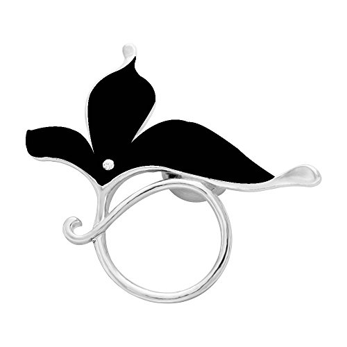 Image of Lovely Enamel Flower Magnetic Clip Eyeglass Holder Brooch Custom Jewelry