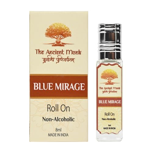 Image of Roll-On | 100% Natural Alcohol-Free Perfume Oil | Long-Lasting Unisex Fragrance | Ayurvedic Perfume for Men & Women - 8 ml (Blue Mirage)