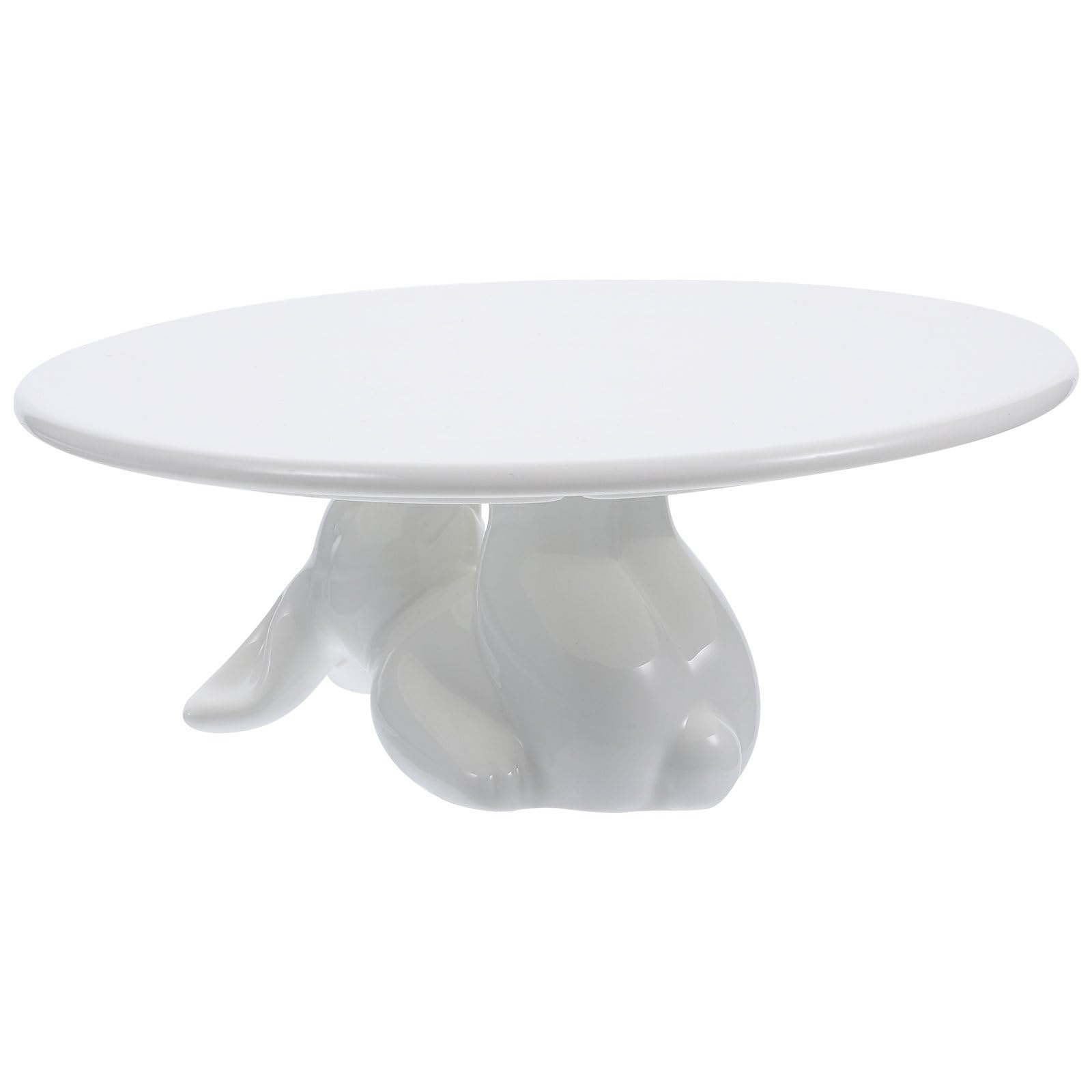 Piatto Portata Dolci e Torta in Ceramica Design Coniglio, Alzatina Multiuso per Frutta e Snack, per Matrimoni e Feste