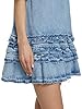 Ganni, Frilled Denim Short-Sleeve Minidress, 40 (8-10), Light Blue Stone #4