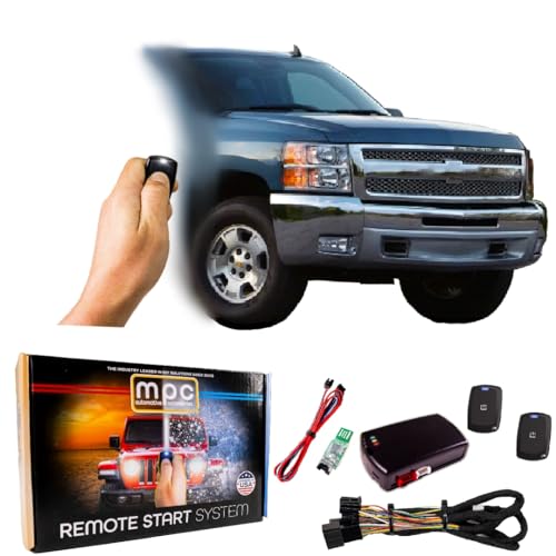 MPC Complete Plug-n-Play 1-Button Remote Start Kit Compatible with Chevrolet Silverado 1500 2007-2013 EZ Connect T-Harness - Firmware Preloaded
