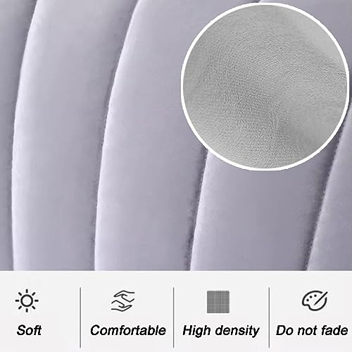 Crystal Velvet Bed Headboard Covers - Plush Upholstered Stretch Bed Head Cover - Dustproof Protector for Bedroom Décor (190cm, Beige)