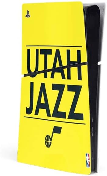 Skinit Decal Gaming Skin Compatible with PS5 Slim Digital Edition Console - Officially Licensed NBA Utah Jazz Black Animal Print Design