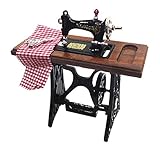 Dollhouse Miniature Sewing Machine Accessories 1:12 Scale Doll House Retro Furniture Table Decor...