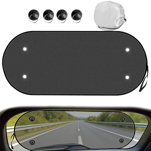 TILONKJ Heckscheibe Sonnenschutz Kit Atmungsaktiver Mesh-Sonnenschutz für Heckscheibe Faltbarer Hund & Kindersicherer Autosonnenschutz mit UV-Schutz ohne Sichtbehinderung(100 * 50cm mit Saugnäpfen)