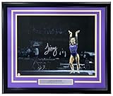 Livvy Dunne Signed Framed 16x20 LSU Tigers Spotlight Photo Fanatics - Autographed College Photos