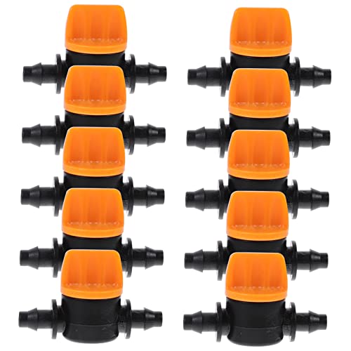IWOWHERO 20pcs Adjustable Drip Irrigation Valves for Efficient Water Flow Control Durable Material Leak Design for Greenhouse Gardening and Agricultural Watering
