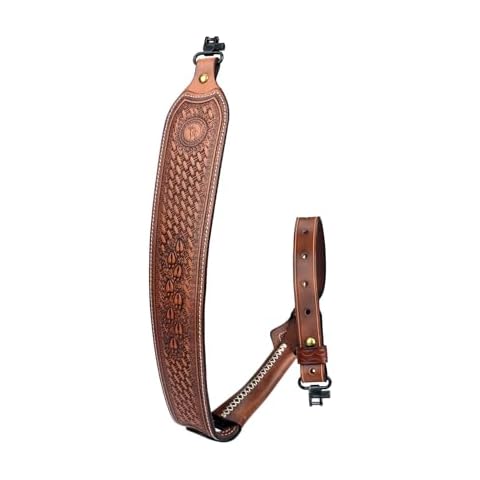 TOURBON Vintage Leather Rifle Sling Cover