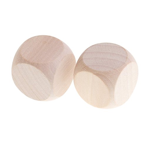 10x Holzwürfel Würfel Würfel Blank Unlackiertes Holz Sechsseitig 30 mm 3 cm