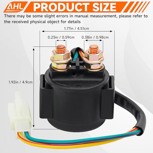 AHL Starter Solenoid Relay for 4-Stroke GY6 Engine 50cc 70cc 90cc 100cc 150cc 200cc 250cc ATV Dirt Bikes Scooters Go Kart Dne Buggys Quad 4 Wheelers Pit Bike Moped Roketa SSR Taotao Sunl Coolster