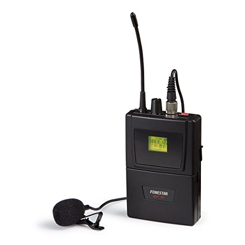 Microphone sans fil de flasque UHF FONESTAR pour parler en public les mains libres