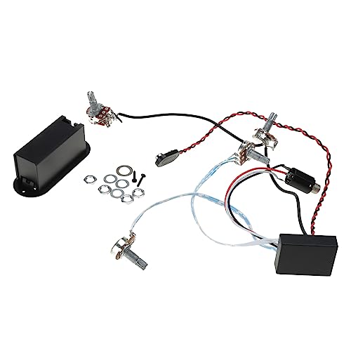 2 Band Active Bass Guitar EQ Preamp Circuit Pickup Black