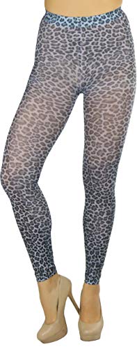 Image of ToBeInStyle Women's Footless Opaque Animal Zebra Tiger Tights Hosiery
