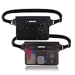 WONSAR 2 PCS Bolsa Impermeable, Riñonera Impermeab...: CERTIFICADO IPX8 RESISTENTE AL AGUA: El diseño de triple sellado proporciona la máxima protección contra el agua, la suciedad, el polvo y el barro. Mantenga sus artículos seguros, secos y limpios. (Consejos: 1. Realice una prueba a prueba de agua en ...