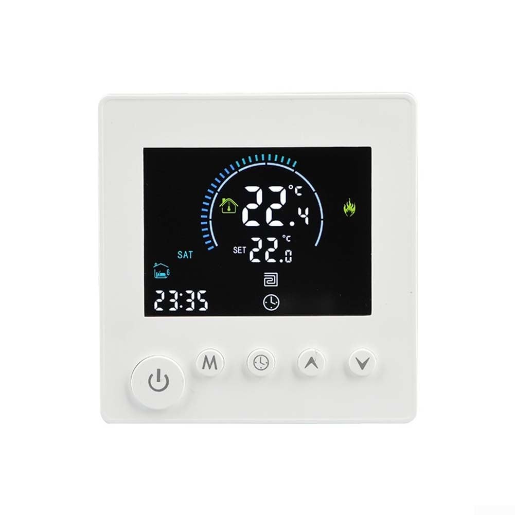 Termostato inteligente WiFi programable controlador de temperatura ambiente, calefacción de suelo y caldera de gas, control digital de calefacción montado en la pared para calefacción eléctrica de