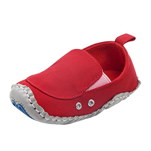 Zapatos de bebé, Bluestercool Invierno Zapatos Bebe niña Primeros Pasos recién Nacido niñas Cuna Suela Blanda Antideslizante Zapatillas niño Vestir Casual Calzado de Deportes (0-6 Meses, Rojo)
