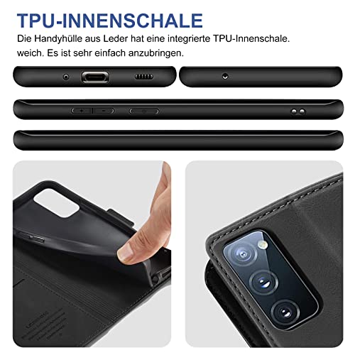 Giyer Handyhülle für Samsung Galaxy S20 FE Hülle mit Schutzfolie, Standfunktion Kartenfach Wallet Premium Leder Schutzhülle S20 FE 4G/5G… – Ansicht 6