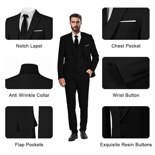 3 Piece Men Suit Slim Fit Classic Suit Men Groom Formal Wedding Prom Party Business Tuxedo Suits3