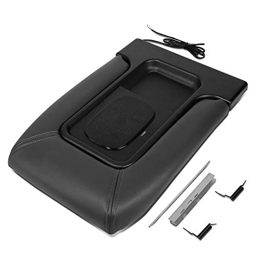 Auto Dynasty Center Console Armrest Lid Kit with USB Ports and Wireless Charger Compatible with...