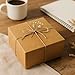 mudrit Kraft Gift Boxes 10 Pack 8x8x4 Inches, Thick Kraft Paper Boxes with Lids, Tags & Jute Rope for Gifts, Wedding Favours, Bridesmaid Proposals, Cupcakes, Crafting
