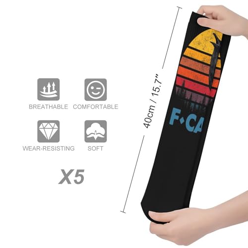 OBLUE Halloween Ghost Daisy Flower Colorful Checkered 5 Pairs Long Socks Casual Non Slip Sport Men Womens Socks 15.7 in2