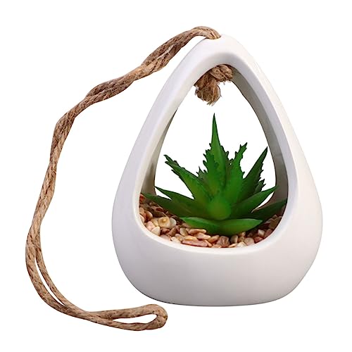 HOLIDYOYO Artificial Succulent Potted Plant Decoration Ceramic Pot Micro Landscape