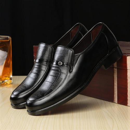Zapatos de cuero para hombre cómodos y rápidos de calzar para el trabajo formal 5