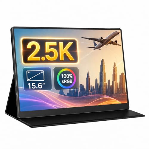 Image of 15'' Laptop Screen Extender + 2.5K 15.6'' Portable Monitor for Laptop