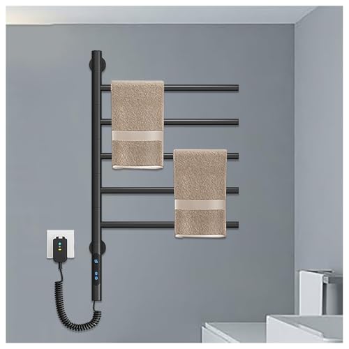 Porte-serviettes chauffant rotatif pour optimiser l'espace et sécher rapidement