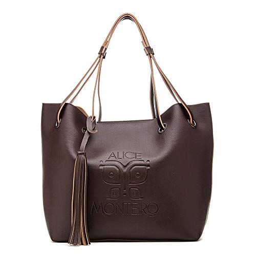 Bolsa Feminino Saco Lisboa Alice Monteiro Cor:Marrom