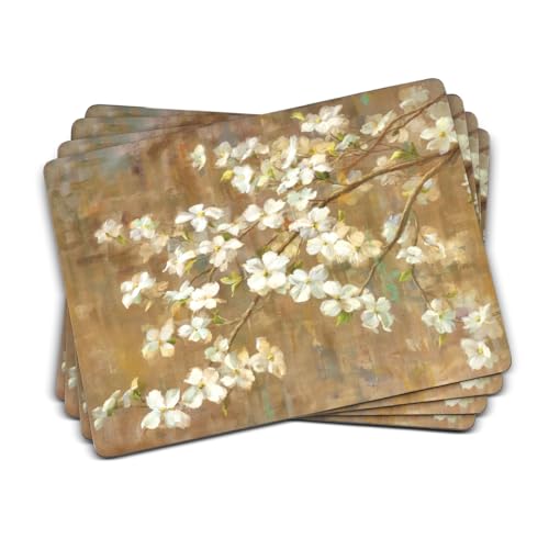 Pimpernel Exclusive Art Collection Placemats, Set of 4 – (15.7" x 11.7") Cork-Backed Table Mats with Lacquered Finish, Heat & Stain Resistant, Decorative Dining, Kitchen & Coffee Accessories