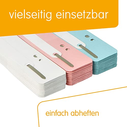 perfect line • 75 Filing Strips Cardboard, Recycled Cardboard, 250 g/m², Made in Germany (White, Pink, Light Blue) - Image 3