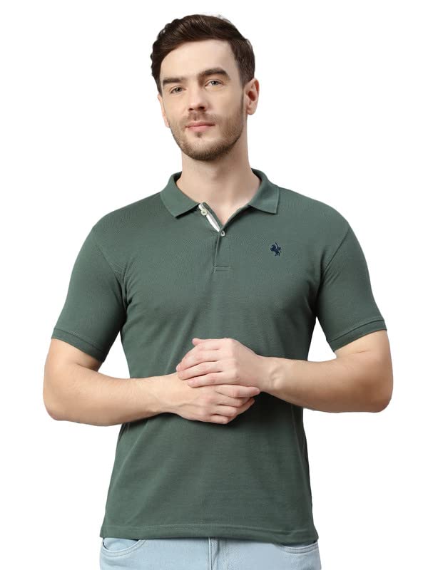 Cantabil Men’s Solid Regular Fit T-Shirt Cantabil Men’s Solid Regular Fit T-Shirt
